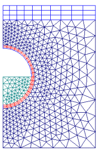 Maillage 2D d'une galerie de tunnel